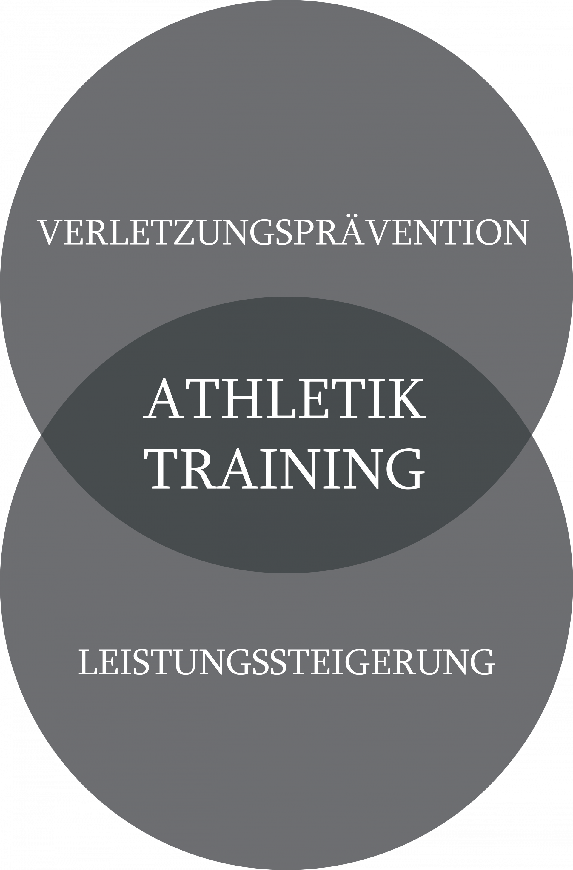 Athletik Training als Schnittmenge von Verletzungsprävention und Leistungssteigerung Venn-Diagramm: Athletik Training als Schnittmenge von Verletzungsprävention und Leistungssteigerung